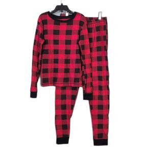 Prince Of Sleep Red Black Buffalo Plaid Pajama Set Size 14/16